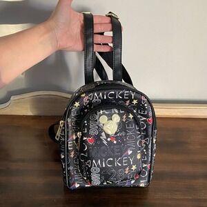 Disney Mickey Mouse "Love" Mini Backpack Black